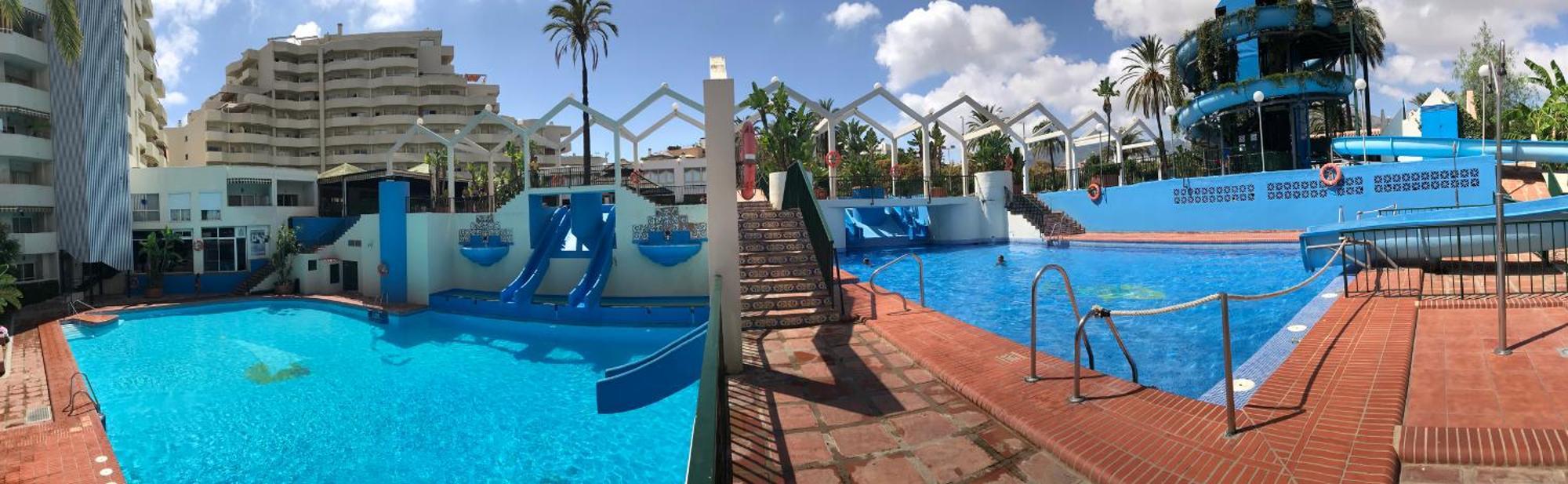 Benal Beach Suite Ii, Estudio Con Parque Acuatico Y Vistas Al Mar. 贝纳尔马德纳 外观 照片